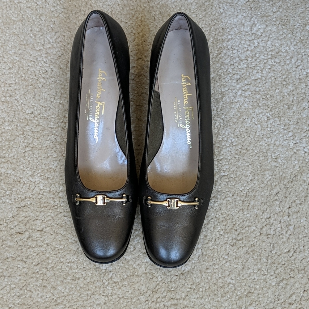 Bronze Ferragamo shoes